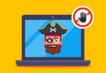 The Most Pirated Movies and TV Shows in 2023 Illustration of a pirate on a laptop screen depicting digital piracy