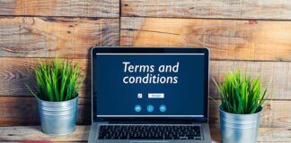 Fake Streaming Free Trial Delivers Malware Rather than Films Terms and conditions message in a laptop computer.