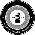 Site_Badges_2025_bw_webby@2x Webby Award Honoree black and white badge